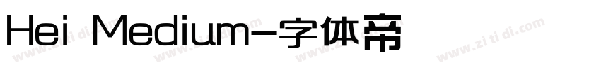 Hei Medium字体转换